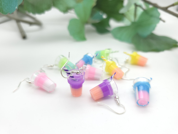 bunte Cocktail Ohrringe
